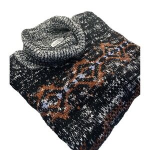 Northern Reflections Cowl Neck Pullover Womens L/XL Multicolor Sweater Soft Cozy